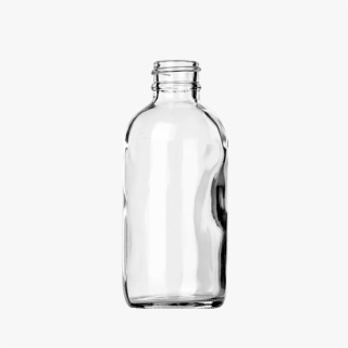 4oz Clear Glass Boston Round Bottle
