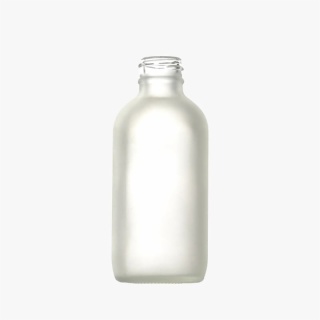 4oz Frosted Glass Boston Round Bottle 