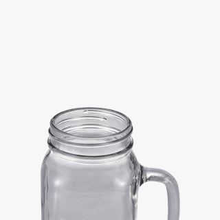 Printed Mason Jar with Lid and Straw