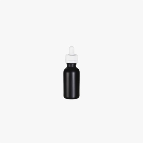 1 Ounce Black Boston Round Bottle