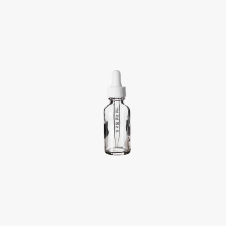 1 Ounce Clear Boston Round Bottle