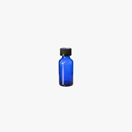 1 Ounce Cobalt Blue Boston Round Bottle