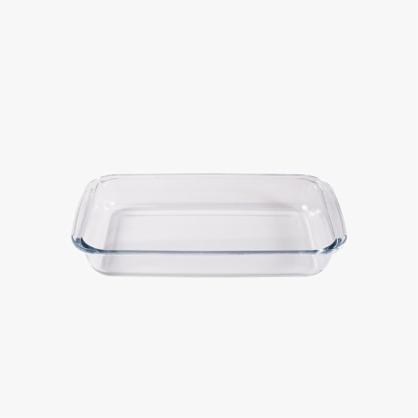 1.5 Quart Clear Glass Rectangular Oven Tray