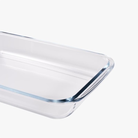 1.5 Quart Clear Glass Rectangular Oven Tray