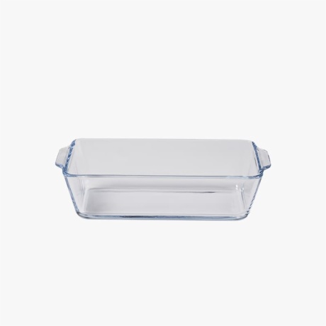 1.5 quart clear glass loaf pan