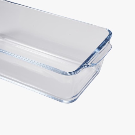 1.5 quart clear glass loaf pan