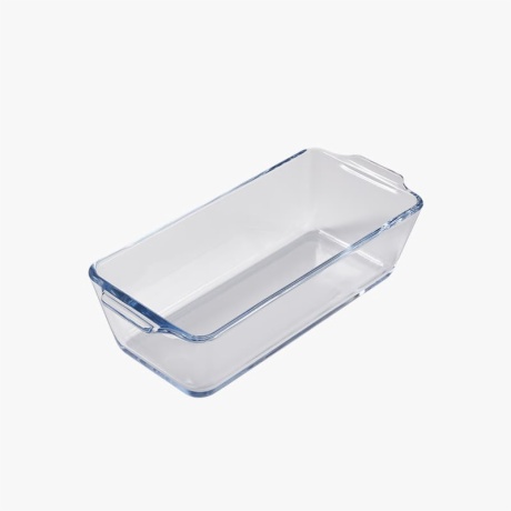 1.5 quart clear glass loaf pan