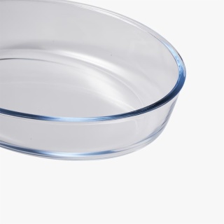 2qt oval glass oven casserole dish pan