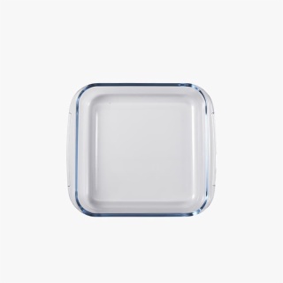 Clear Square Borosilicate Glass Casserole Dish