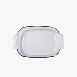 Rectangular Oven Glass Tray with Easy Grip Handle