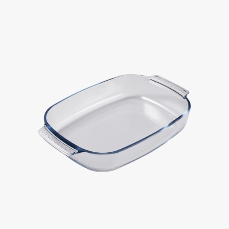 Rectangular Oven Glass Tray with Easy Grip Handle