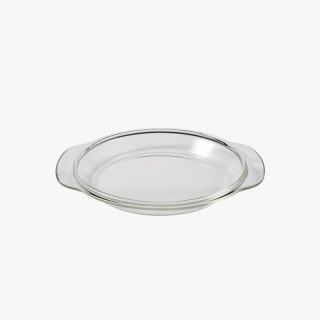 12 Inch Clear Glass Pie Pan with Handle