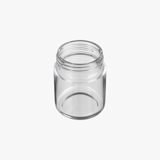 3 Oz Child Resistant Clear C-Class Jar with Plastic Matte White Lid