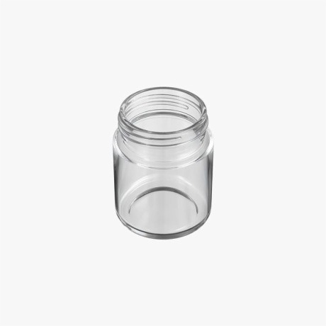 3oz Child Resistant C-Class Jar with Plastic Shiny Black Lid