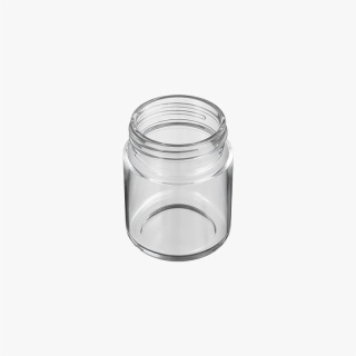 3oz Child Resistant C-Class Jar with Plastic Shiny Black Lid