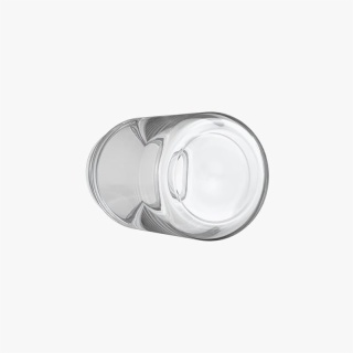 5oz Clear Glass Child Resistant C-Class Jar with Plastic Glossy Black Lid