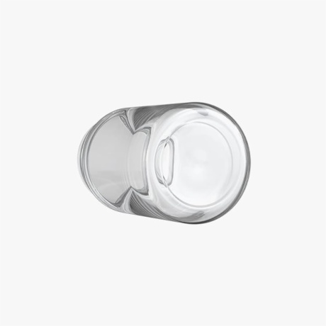 5oz Clear Glass Child Resistant C-Class Jar with Plastic Matte Black Lid