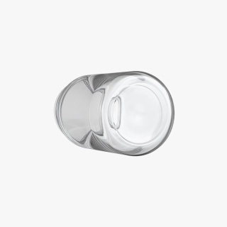 5oz Clear Glass Child Resistant C-Class Jar with Plastic Matte Black Lid