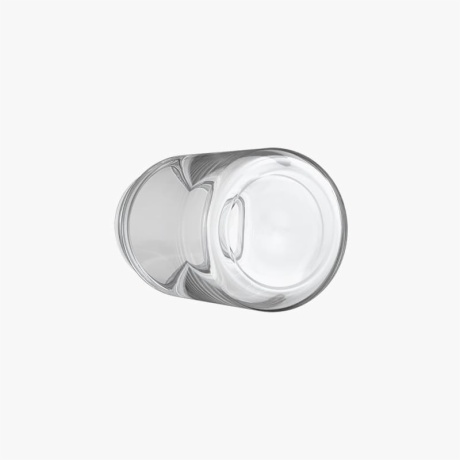 5oz Clear Glass Child Resistant C-Class Jar with Plastic Matte White Lid