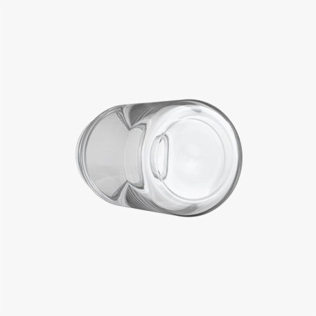 5oz Clear Glass Child Resistant C-Class Jar with Plastic Wood Finish Lid