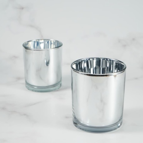 Electroplated Glass Candle Jars