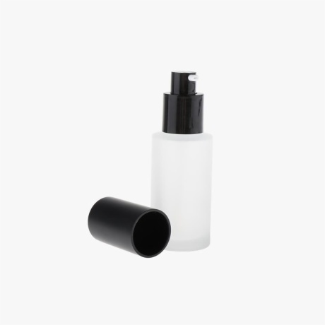 white lotion bottle with black pump