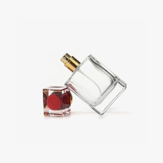 50ml Square Glass Refillable Perfume Spray Bottle 