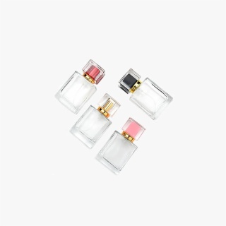 50ml Square Glass Refillable Perfume Spray Bottle 