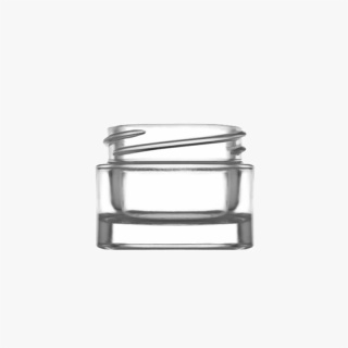 5ml 10ml Luxe Clear Cream Glass Jar