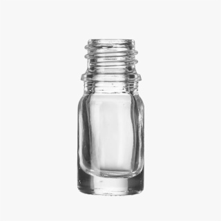 5ml Clear Glass Boston Round Bottle