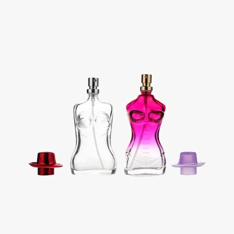 65ml Pink Clear Women Body Shape Perfume Bottle