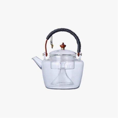 glass teapot with strainer
