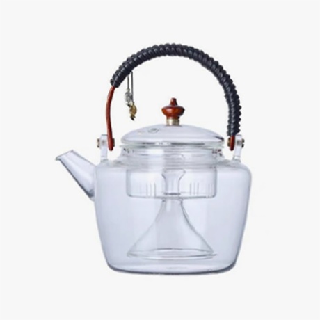 glass teapot with strainer