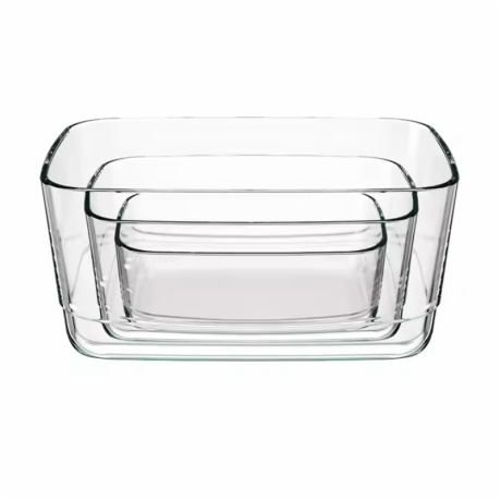 720ml 1500ml 2900ml borosilicate glass food storage boxes