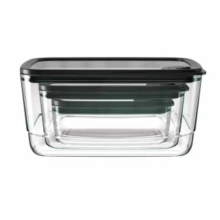 720ml 1500ml 2900ml borosilicate glass food storage boxes