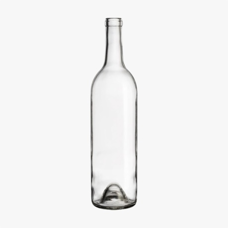 750 ml Clear Bordeaux Glass Wine Bottles