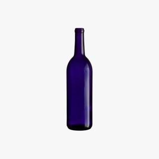 750ml Cobalt Blue Bordeaux Wine Bottle