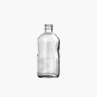 8oz Clear Glass Boston Round Bottle