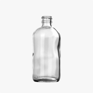 8oz Clear Glass Boston Round Bottle