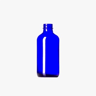 8oz Cobalt Blue Glass Boston Round Bottle