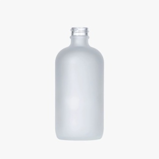 8oz Frosted Glass Boston Round Bottle