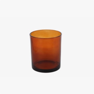 Amber Candle Jars with Metal Wood Bamboo Lid