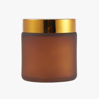 Amber Cream Glass Jar
