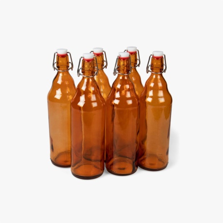 Amber Flip Top Bottles