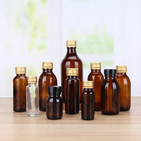 Amber Glass Pharmacy Bottles