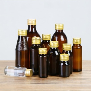 Amber Glass Pharmacy Bottles