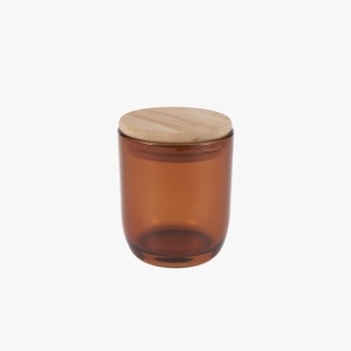 amber glossy candle jar