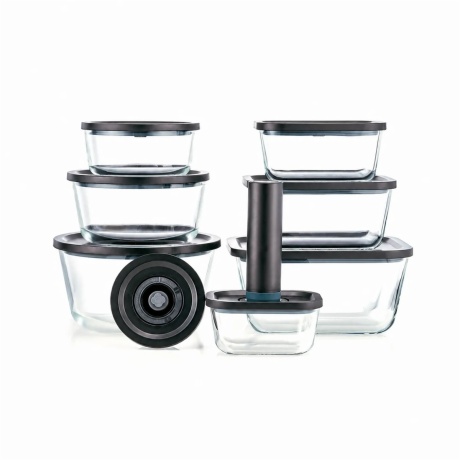 automatic vacuum glass storage container range with pump
