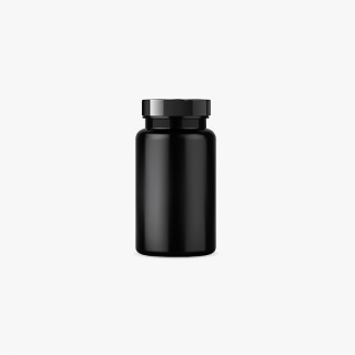 Black Plastic Pill Bottle