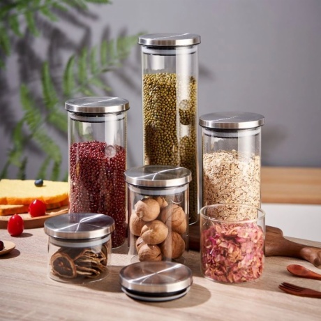 borosil airtight container with stainless steel lid